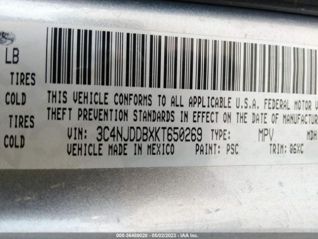 3C4NJDDBXKT650269 Jeep Compass Trailhawk