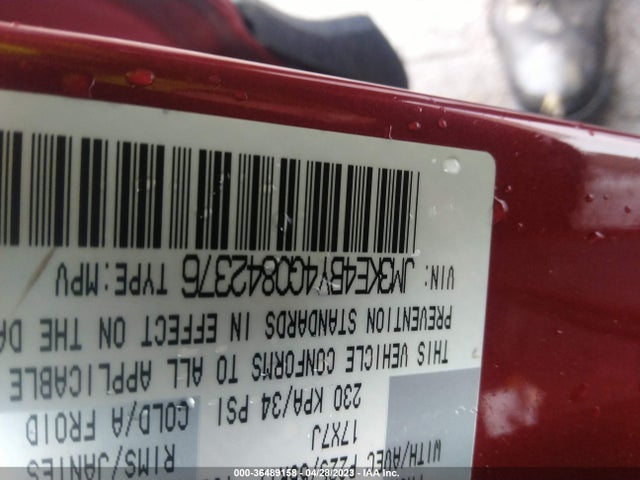 2016 MAZDA CX-5 SPORT VIN: JM3KE4BY4G0842376