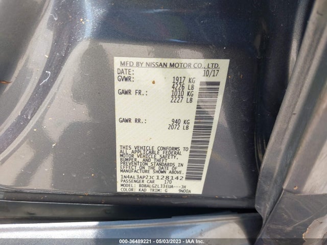 Nissan Altima 2.5 S 2018 1N4AL3AP2JC128142 Image 10