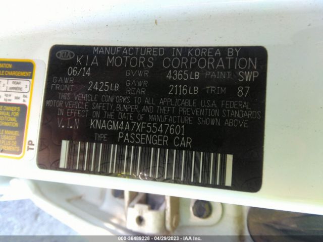 KNAGM4A7XF5547601 KIA Optima Lx
