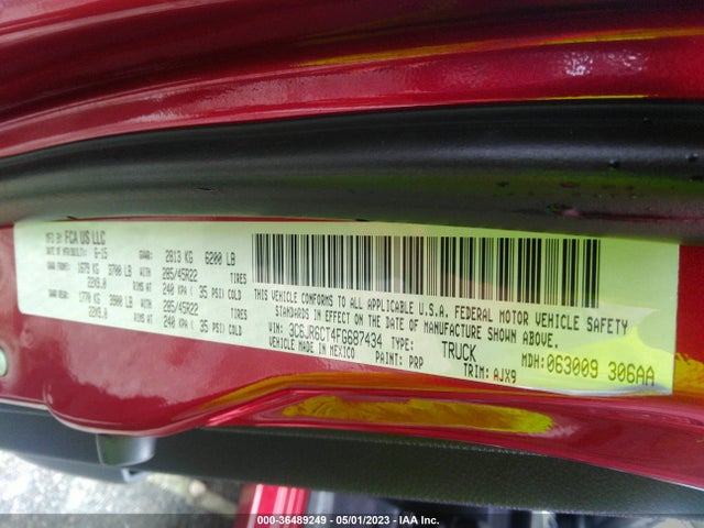 3C6JR6CT4FG687434 RAM 1500 Sport
