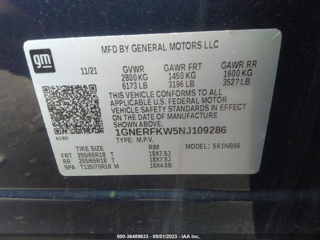 Chevrolet Traverse Ls 2022 1GNERFKW5NJ109286 Image 9