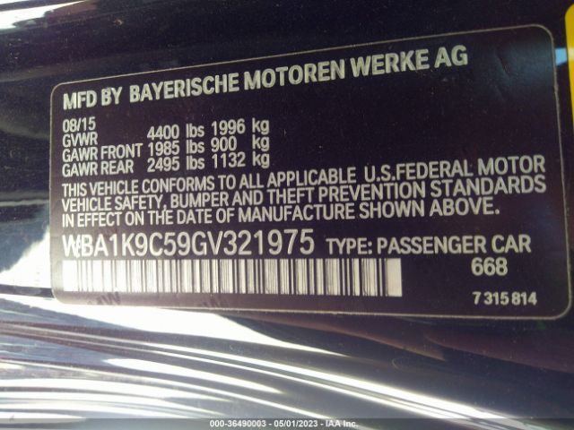 WBA1K9C59GV321975 BMW 2 Series 228i