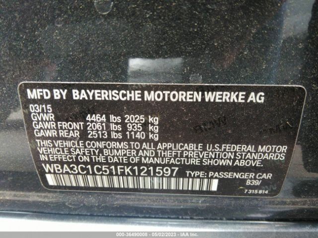 WBA3C1C51FK121597 BMW 3 Series 328i