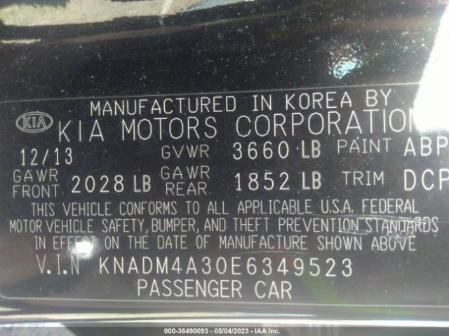 KNADM4A30E6349523 KIA RIO LX