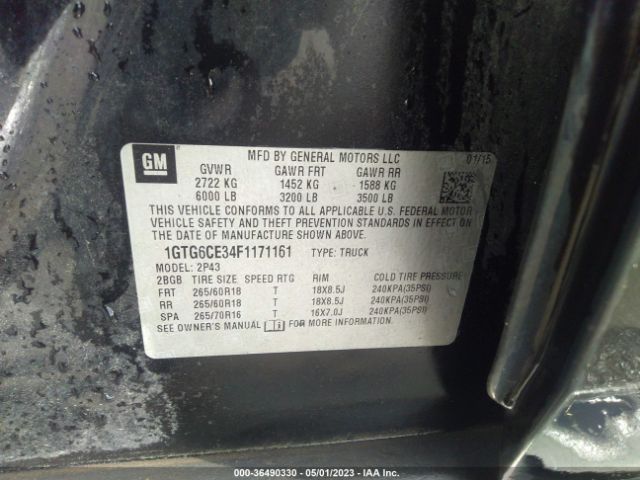 1GTG6CE34F1171161 GMC Canyon 4wd Slt