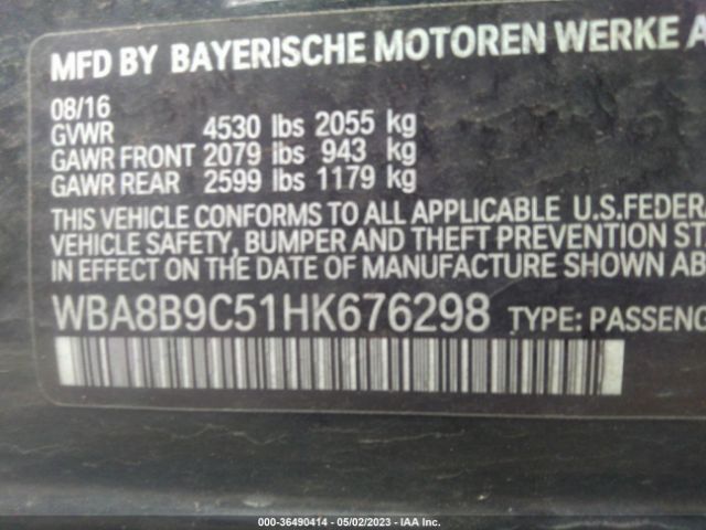 WBA8B9C51HK676298 BMW 3 Series 330i