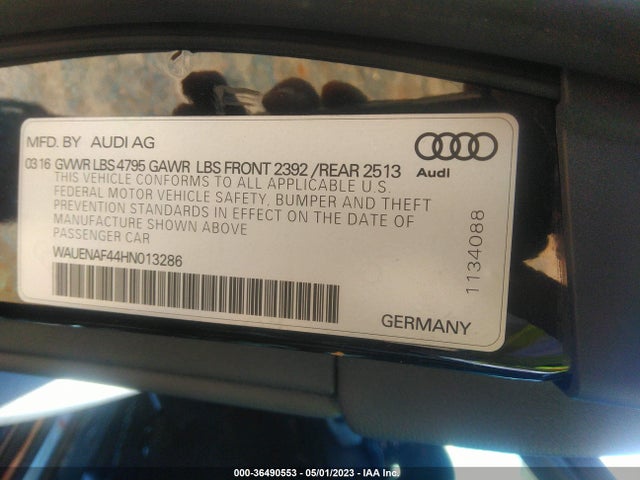WAUENAF44HN013286 Audi A4 Premium Plus