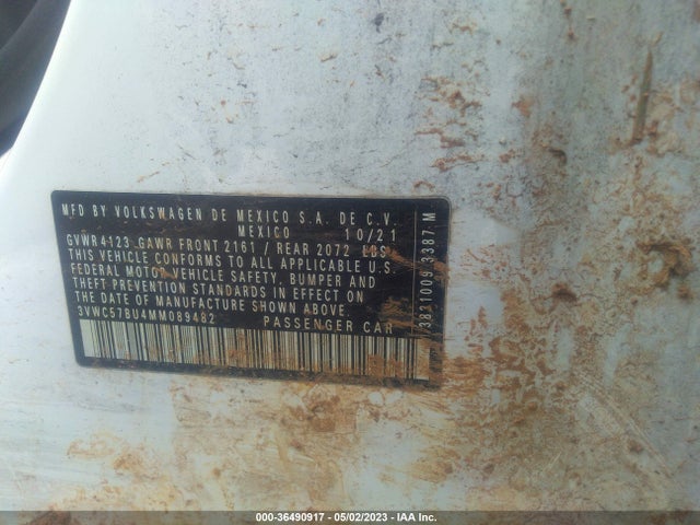 3VWC57BU4MM089482 Volkswagen Jetta S/se/r-line