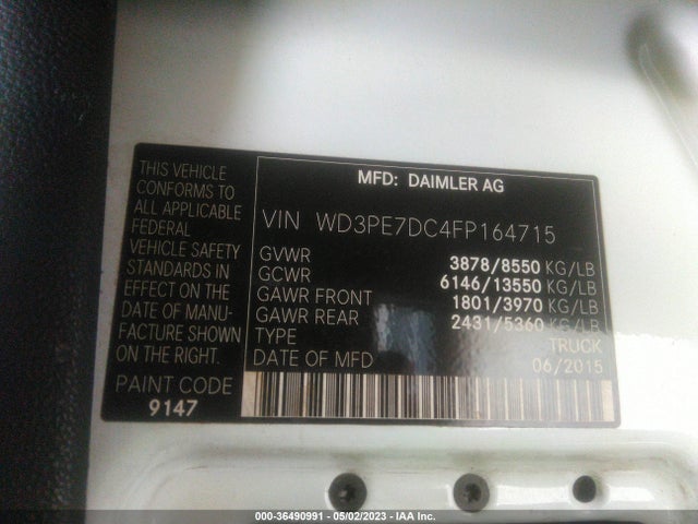 WD3PE7DC4FP164715 Mercedes-Benz SPRINTER CARGO VANS
