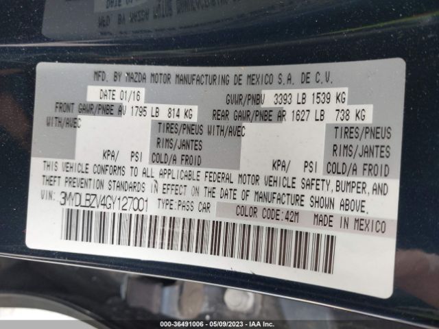 3MYDLBZV4GY127001 Scion IA