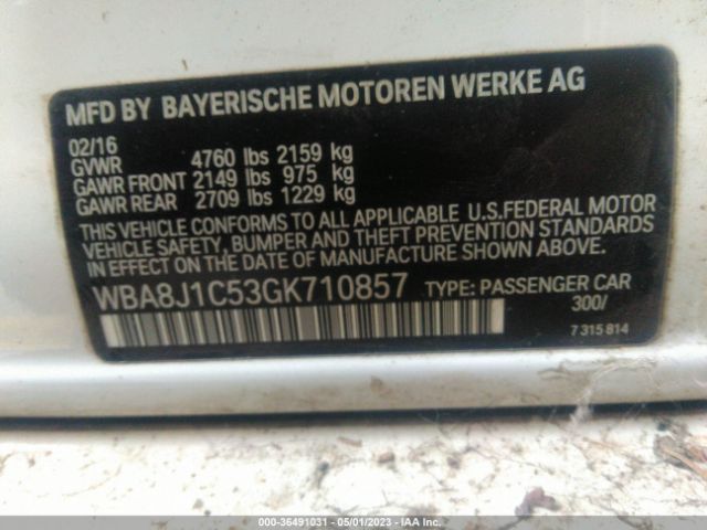 WBA8J1C53GK710857 BMW 3 Series 328d Xdrive