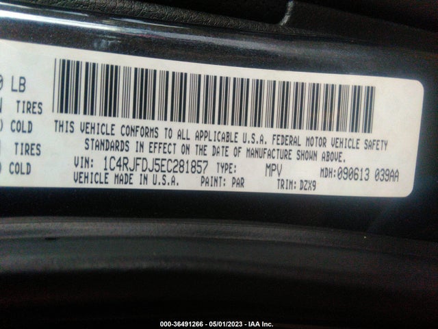 1C4RJFDJ5EC281857 Jeep Grand Cherokee Srt8