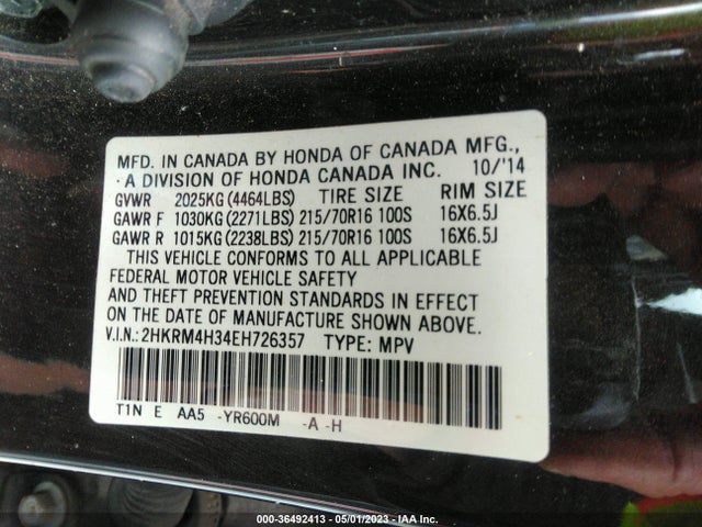 Honda CR-V LX 2014 2HKRM4H34EH726357 Image 9