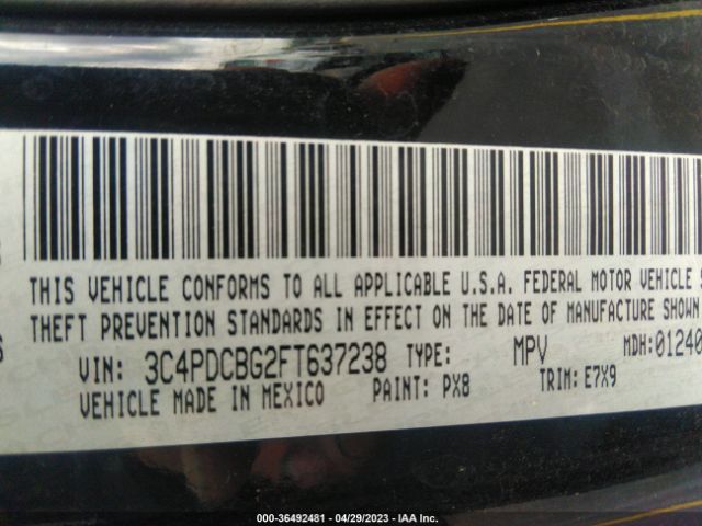 3C4PDCBG2FT637238 Dodge Journey Sxt