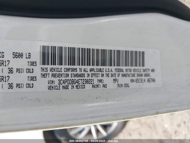 3C4PDDBG4ET230221 Dodge Journey Sxt