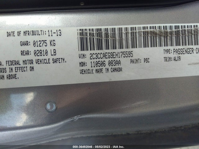2014 CHRYSLER 300 300C VIN: 2C3CCAEG9EH175595