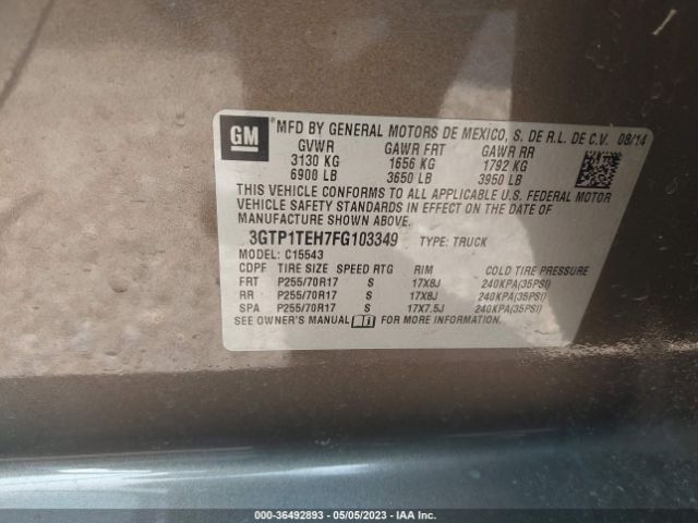 3GTP1TEH7FG103349 GMC SIERRA 1500