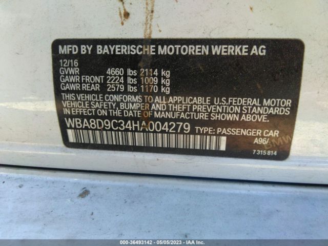 WBA8D9C34HA004279 BMW 3 Series 330i Xdrive