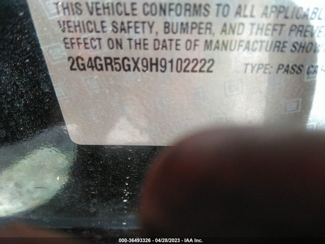 2G4GR5GX9H9102222 Buick Regal Premium Ii