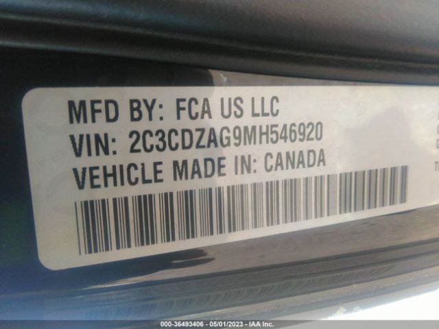 2C3CDZAG9MH546920 Dodge Challenger Sxt