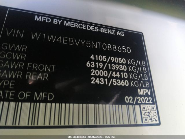W1W4EBVY5NT088650 Mercedes-Benz SPRINTER VAN