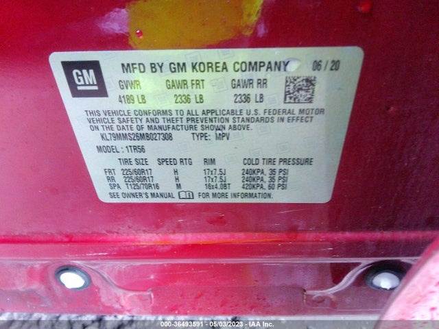 Chevrolet Trailblazer Ls 2021 KL79MMS26MB027308 Image 9