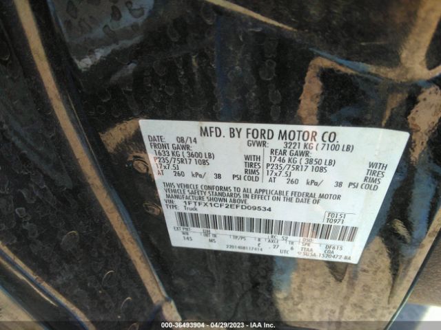 1FTFX1CF2EFD09534 Ford F-150 Xl/xlt/stx/fx2/lariat
