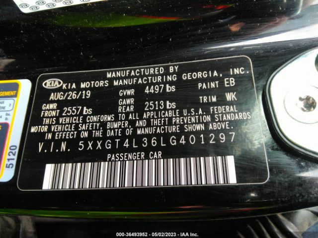 5XXGT4L36LG401297 KIA Optima Lx