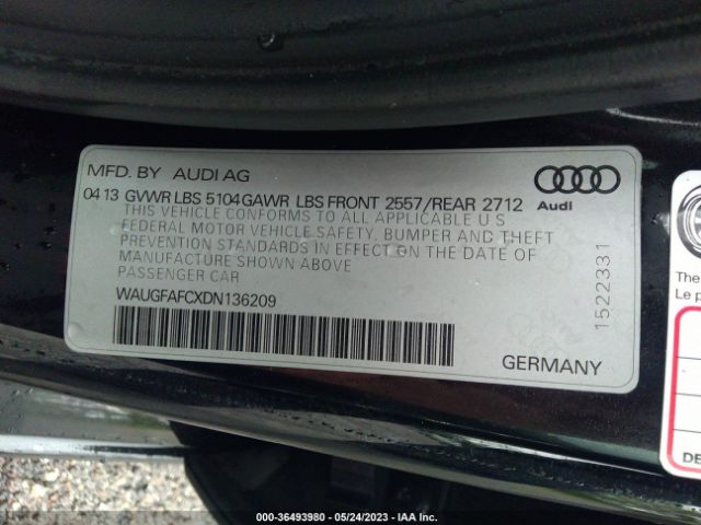 2013 AUDI A6 WAUGFAFCXDN136209 Photo 8