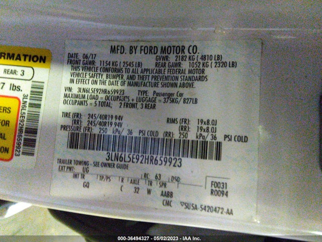Lincoln Mkz Reserve 2017 3LN6L5E92HR659923 Image 9