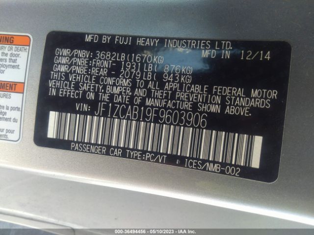 JF1ZCAB19F9603906 Subaru Brz Premium