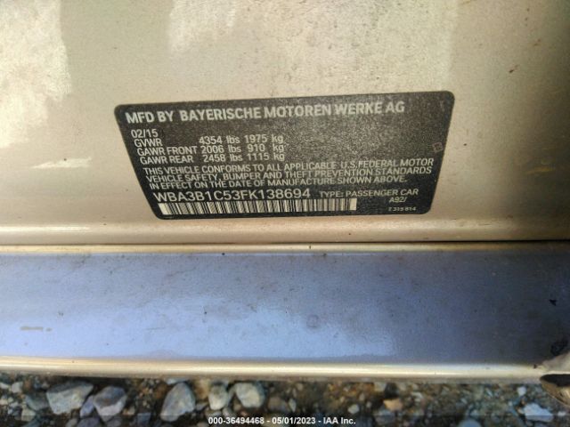 WBA3B1C53FK138694 BMW 3 Series 320i