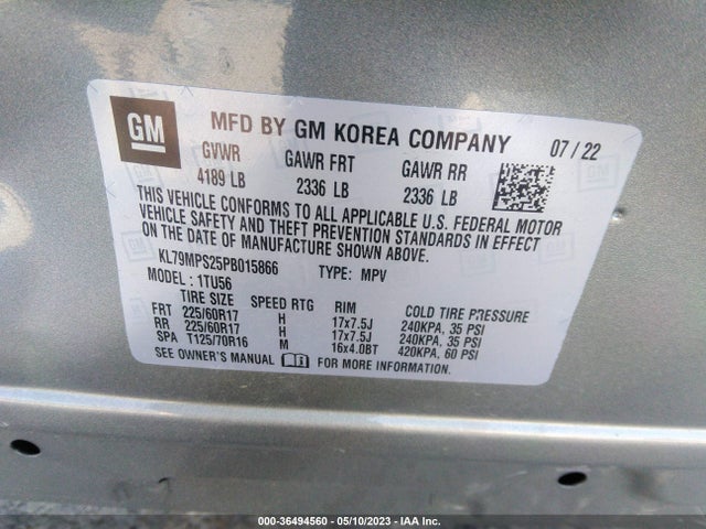 Chevrolet Trailblazer Lt 2023 KL79MPS25PB015866 Image 11
