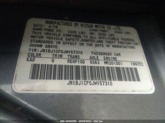 JN1BJ1CP0JW157310 Nissan Rogue Sport S