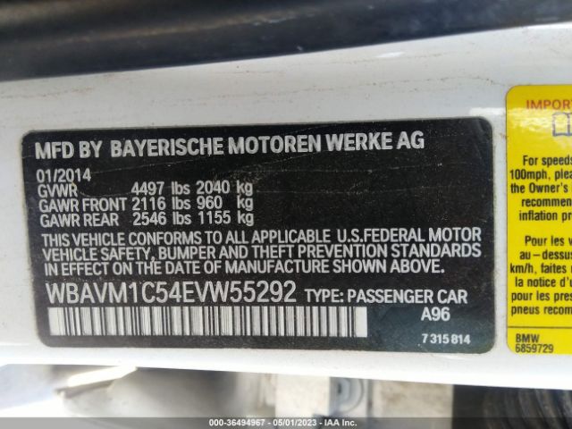 WBAVM1C54EVW55292 BMW X1 Sdrive28i