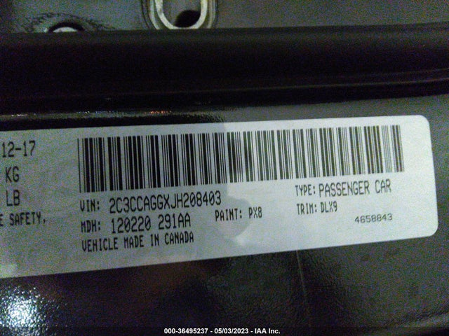 2C3CCAGGXJH208403 Chrysler 300 300s
