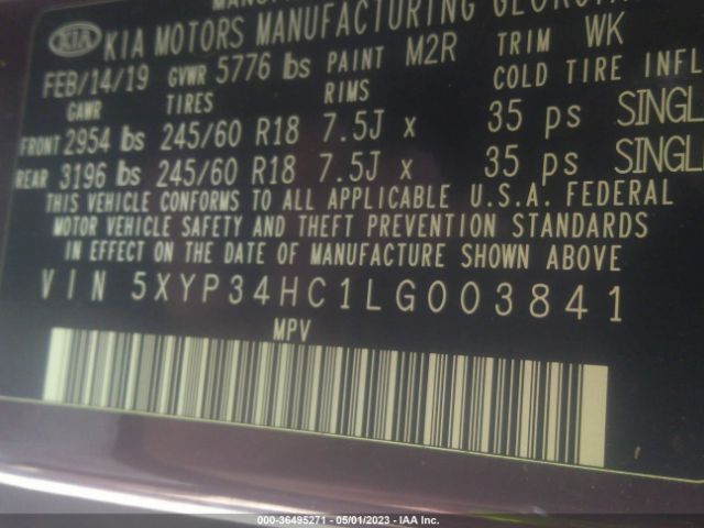 5XYP34HC1LG003841 KIA Telluride Ex