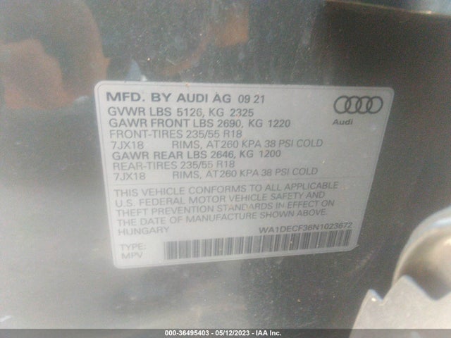 WA1DECF36N1023672 Audi Q3 S Line Premium