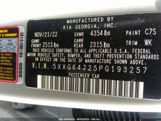 5XXG64J25PG193257 KIA K5 Gt-line