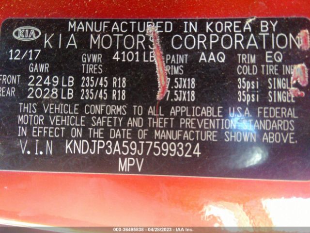 KNDJP3A59J7599324 KIA SOUL +