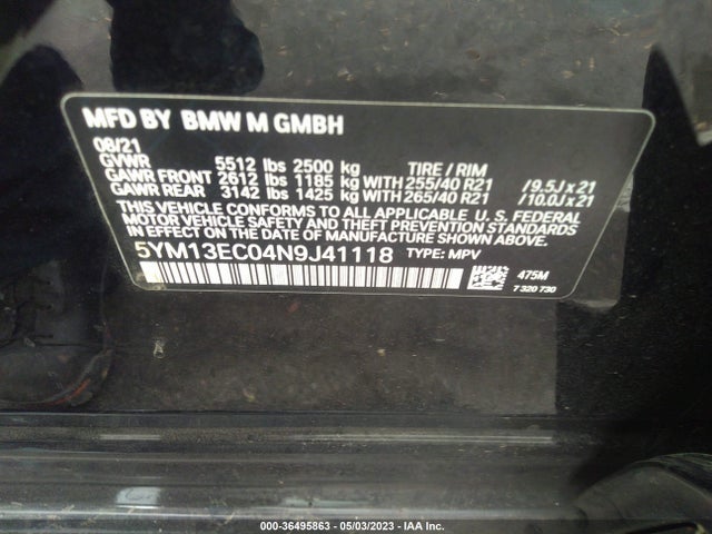2022 BMW X3, VIN: 5YM13EC04N9J41118