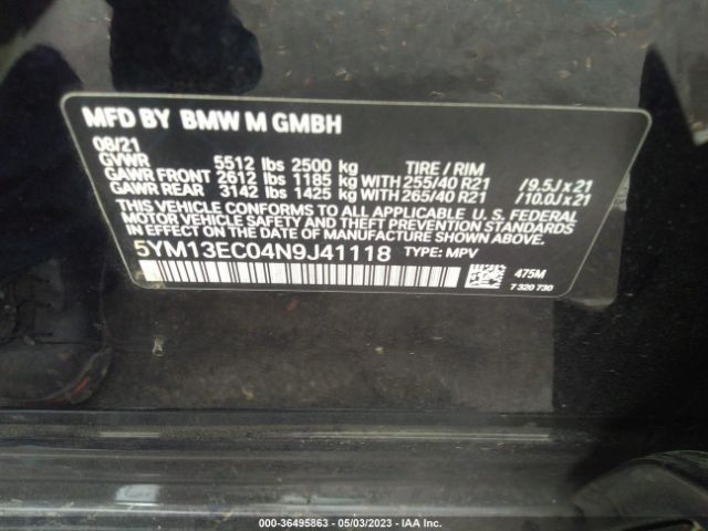 5YM13EC04N9J41118 BMW X3 M