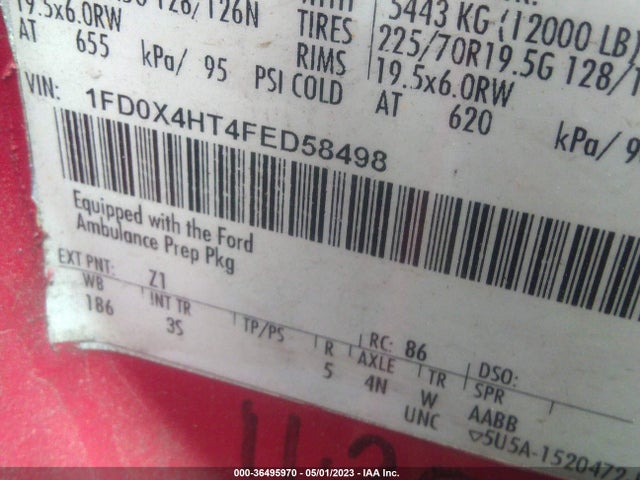 2015 Ford F-450, VIN: 1FD0X4HT4FED58498