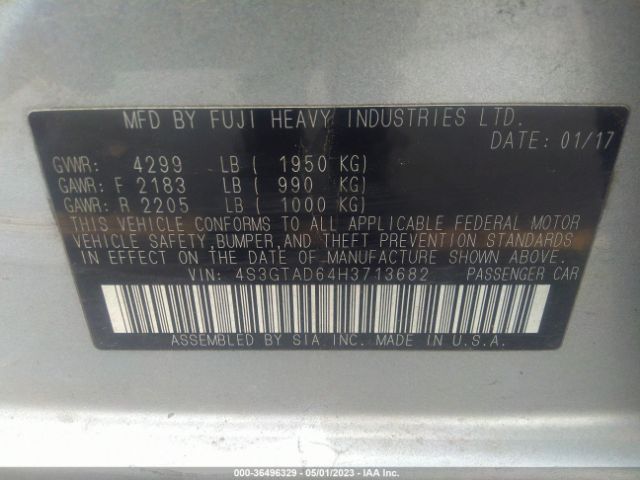 4S3GTAD64H3713682 Subaru Impreza Premium