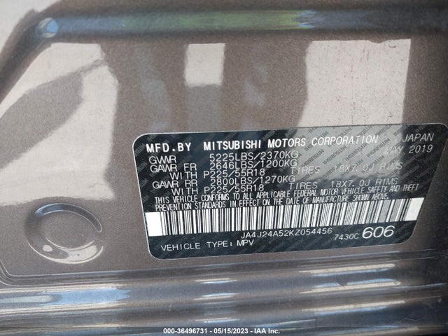 JA4J24A52KZ054456 Mitsubishi Outlander Phev Sel/gt