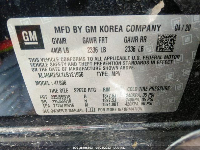 KL4MMESL1LB121956 Buick Encore Gx Select