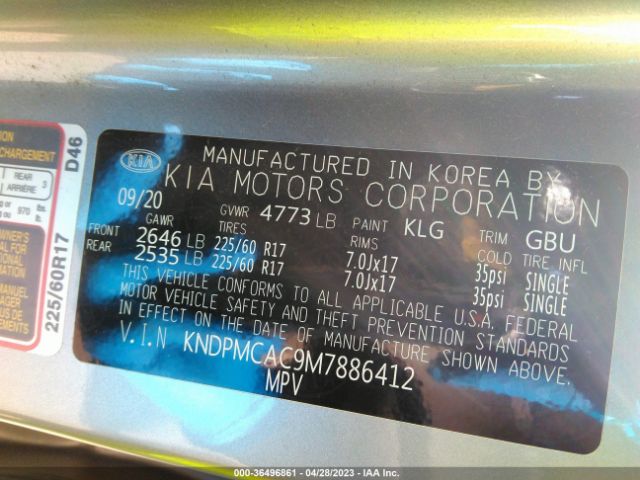 KNDPMCAC9M7886412 KIA Sportage Lx