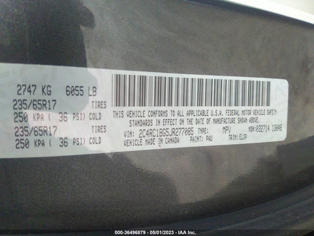 2C4RC1BG5JR277085 Chrysler Pacifica Touring L