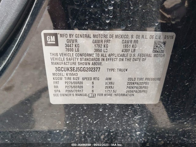 Chevrolet Silverado 1500 Ltz 2016 3GCUKSEJ5GG202377 Image 9